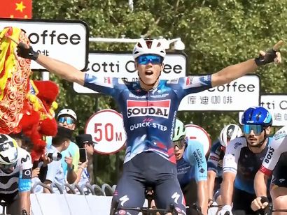 Paul Magnier, al sprint, primer líder del Tour de Guangxi 2025